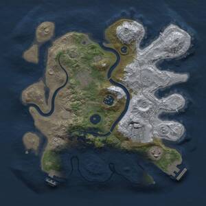 Thumbnail Rust Map: Procedural Map, Size: 3000, Seed: 2479310, 11 Monuments