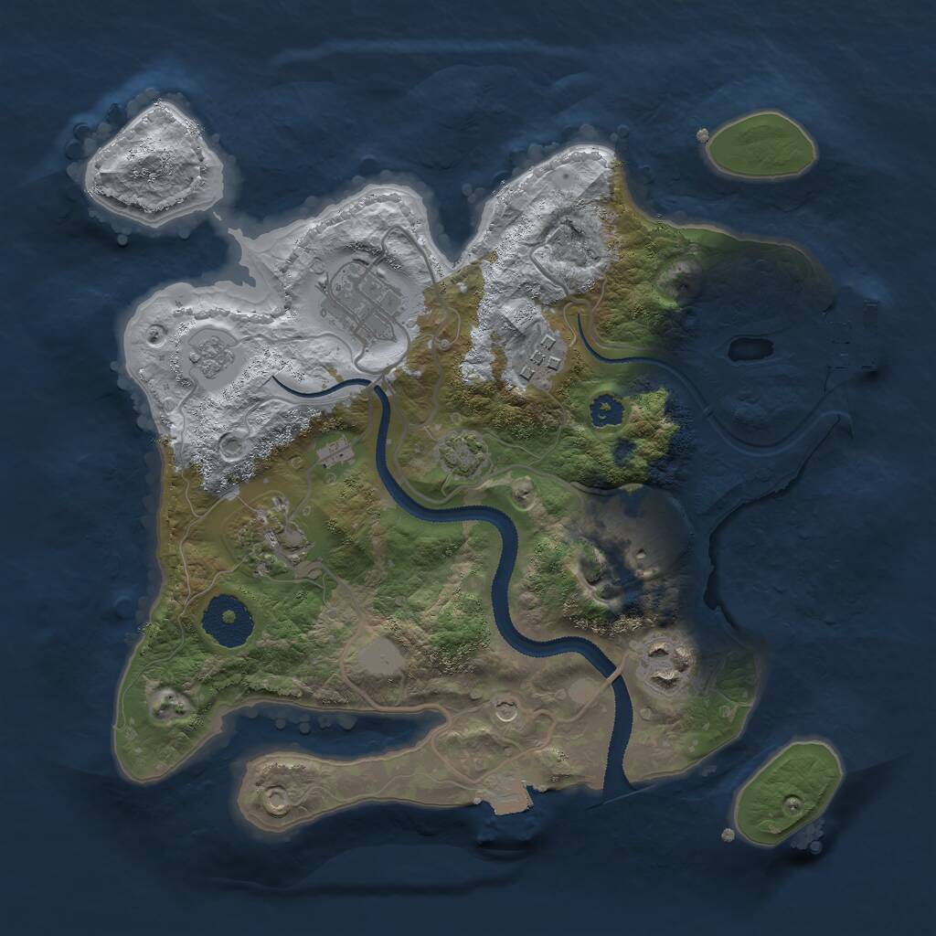 Rust Map: Procedural Map, Size: 2800, Seed: 1792814593, 10 Monuments
