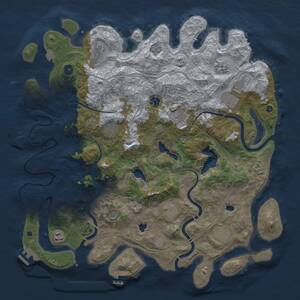 Thumbnail Rust Map: Procedural Map, Size: 4500, Seed: 5547, 17 Monuments