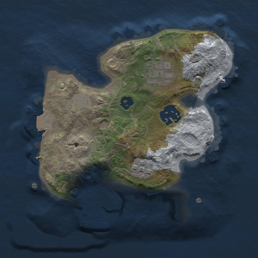 Rust Map: Procedural Map, Size: 2000, Seed: 233105077, 5 Monuments