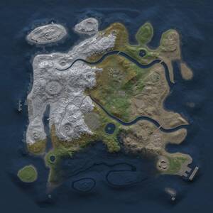 Thumbnail Rust Map: Procedural Map, Size: 3000, Seed: 9587401, 10 Monuments
