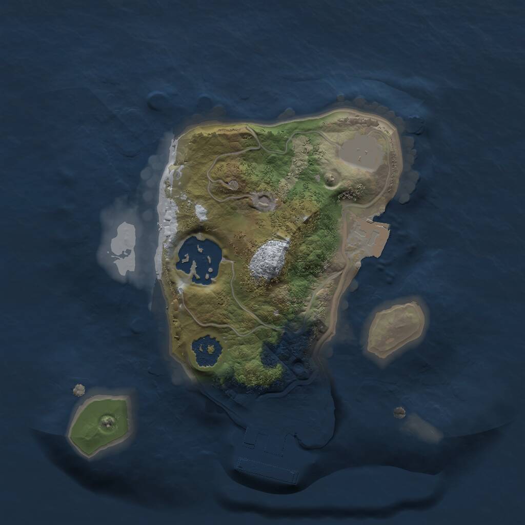 Rust Map: Procedural Map, Size: 1742, Seed: 176194286, 3 Monuments