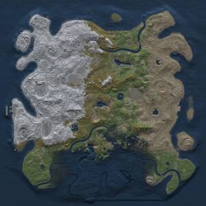 Thumbnail Rust Map: Procedural Map, Size: 4500, Seed: 19265738, 17 Monuments