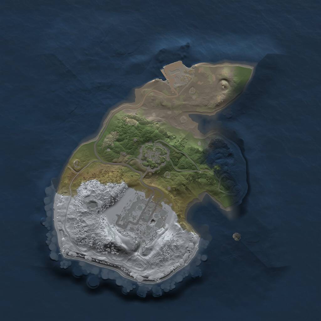 Rust Map: Procedural Map, Size: 1641, Seed: 2147483647, 3 Monuments