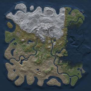 Thumbnail Rust Map: Procedural Map, Size: 5000, Seed: 1625102819, 17 Monuments