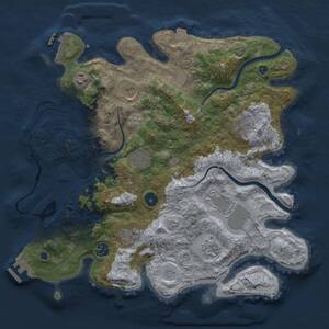 Thumbnail Rust Map: Procedural Map, Size: 3700, Seed: 894662016, 15 Monuments
