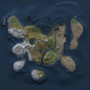 Thumbnail Rust Map: Procedural Map, Size: 2200, Seed: 1722782842, 5 Monuments