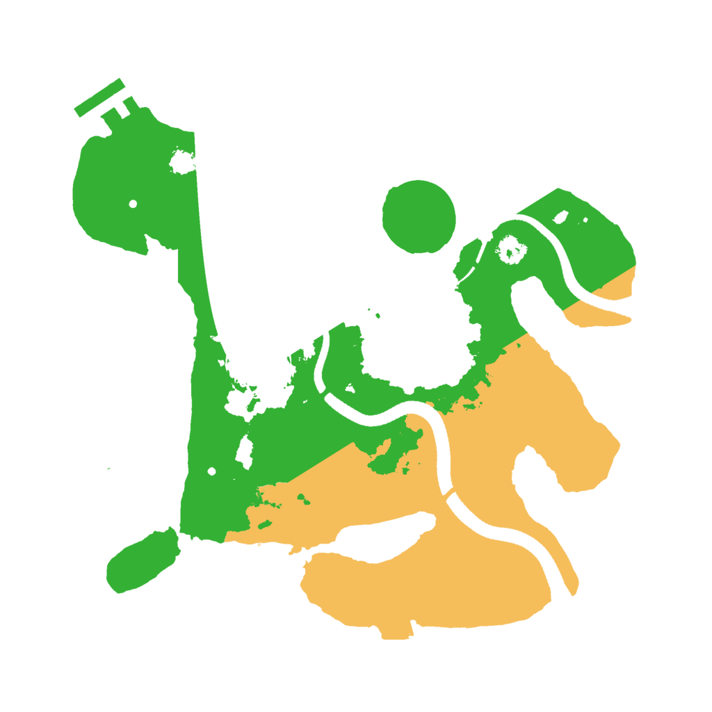 Biome Rust Map: Procedural Map, Size: 2600, Seed: 420696767