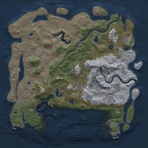 Thumbnail Rust Map: Procedural Map, Size: 5000, Seed: 198510730, 17 Monuments