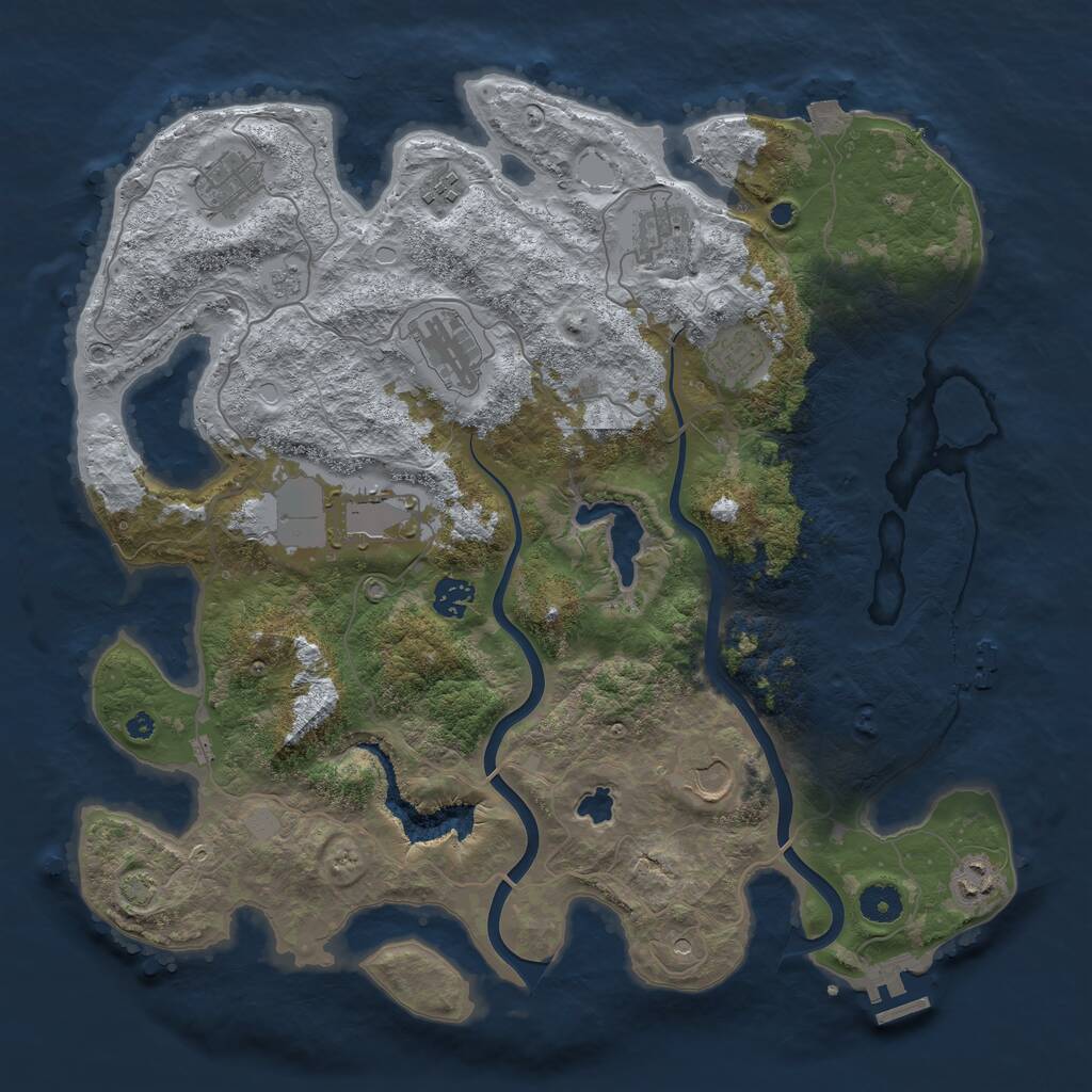 Rust Map: Procedural Map, Size: 4000, Seed: 112002211, 15 Monuments