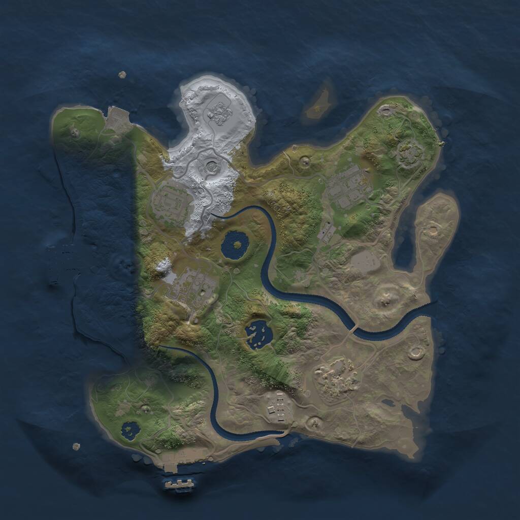 Rust Map: Procedural Map, Size: 2800, Seed: 2118273578, 12 Monuments