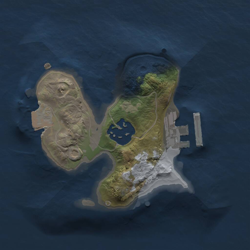 Rust Map: Procedural Map, Size: 1500, Seed: 1264063929, 3 Monuments