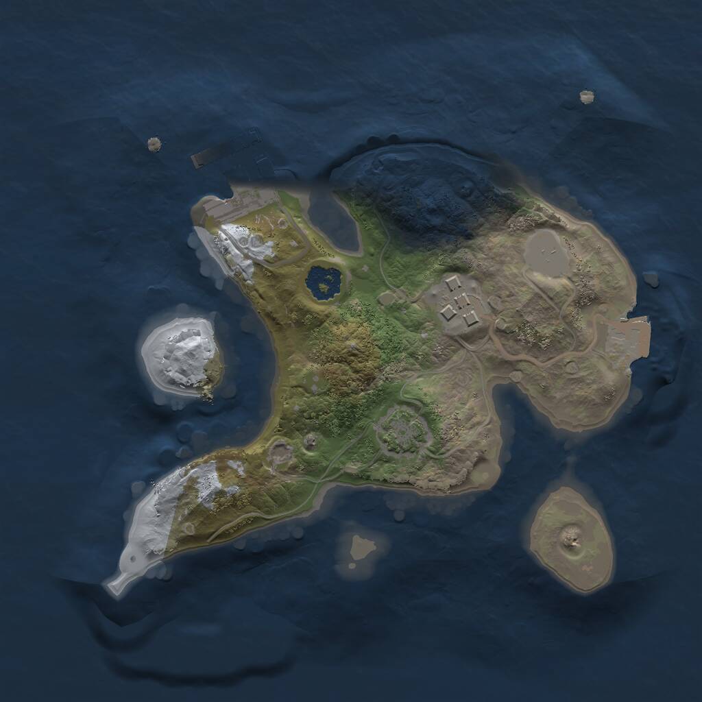Rust Map: Procedural Map, Size: 2000, Seed: 49226, 4 Monuments