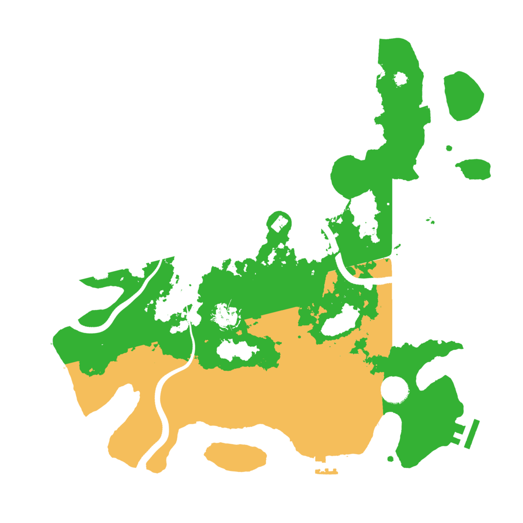Biome Rust Map: Procedural Map, Size: 3500, Seed: 264261