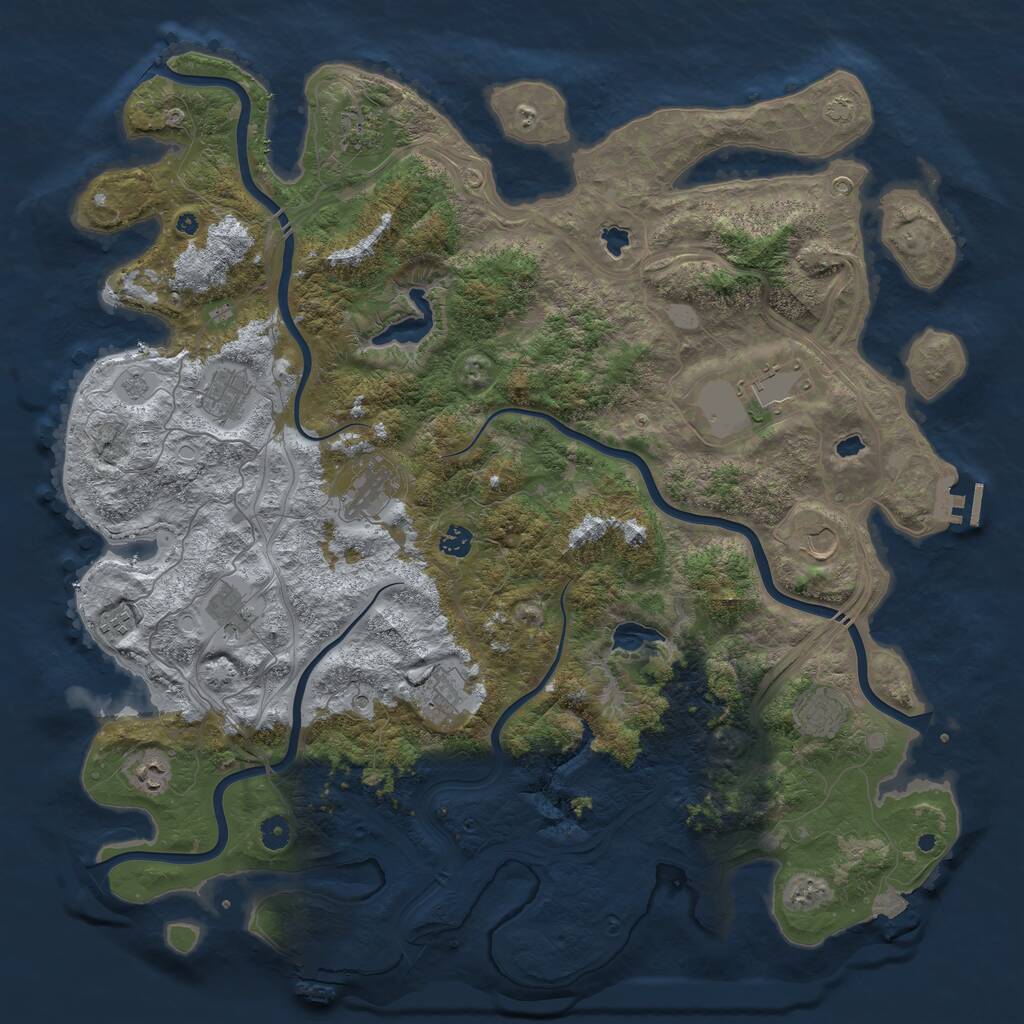 Rust Map: Procedural Map, Size: 4800, Seed: 482223992, 17 Monuments