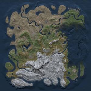 Thumbnail Rust Map: Procedural Map, Size: 5000, Seed: 298130972, 16 Monuments