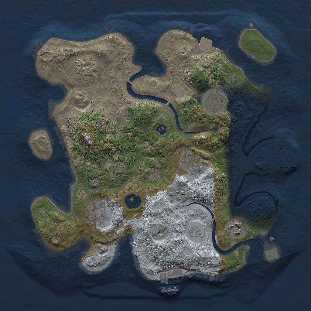 Rust Map: Procedural Map, Size: 3000, Seed: 918255251, 12 Monuments