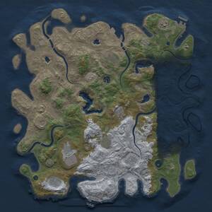 Thumbnail Rust Map: Procedural Map, Size: 4500, Seed: 916274780, 16 Monuments