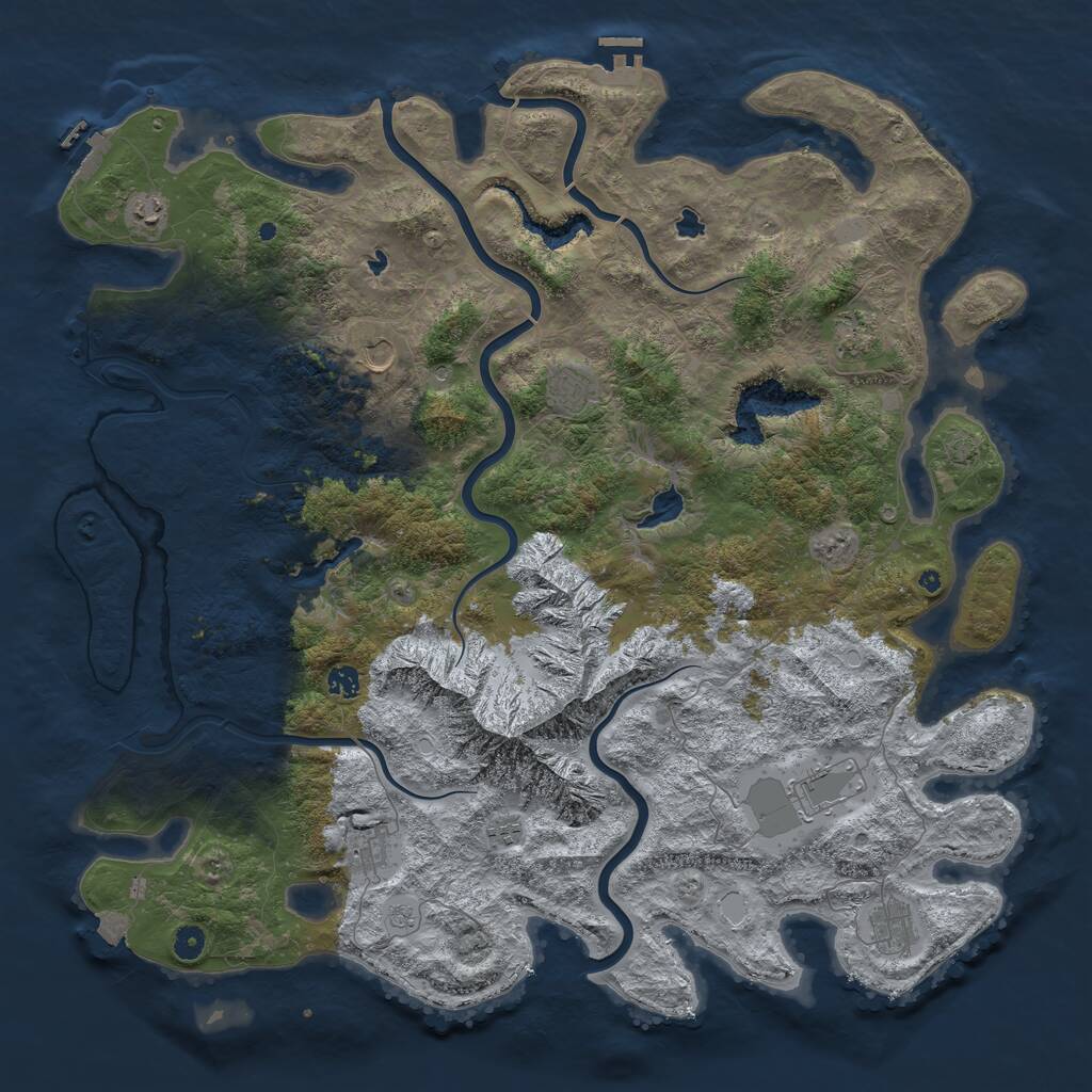 Rust Map: Procedural Map, Size: 5000, Seed: 1782285316, 15 Monuments