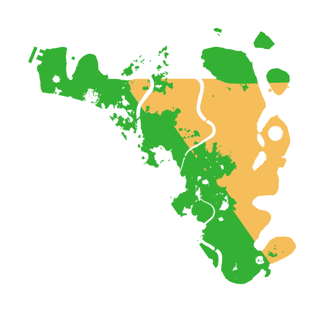 Biome Rust Map: Procedural Map, Size: 3800, Seed: 87654321