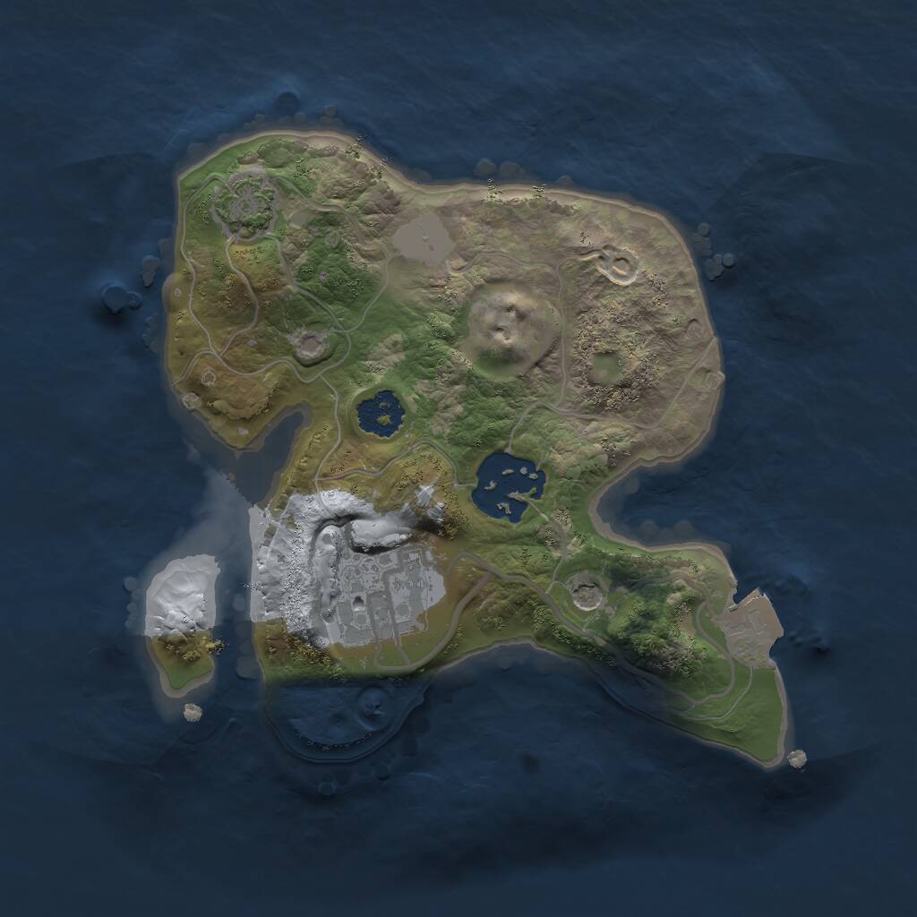 Rust Map: Procedural Map, Size: 2000, Seed: 334468080, 5 Monuments