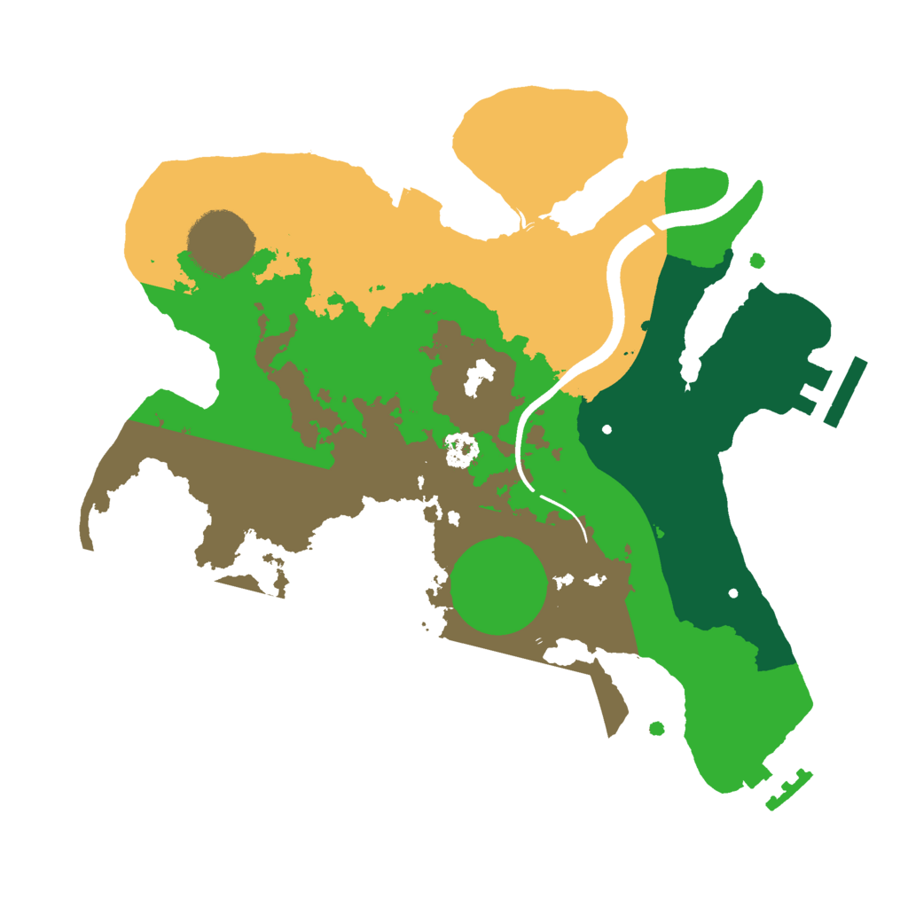 Biome Rust Map: Procedural Map, Size: 2500, Seed: 304916816