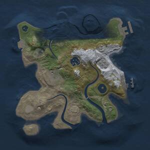 Thumbnail Rust Map: Procedural Map, Size: 2500, Seed: 821617307, 7 Monuments