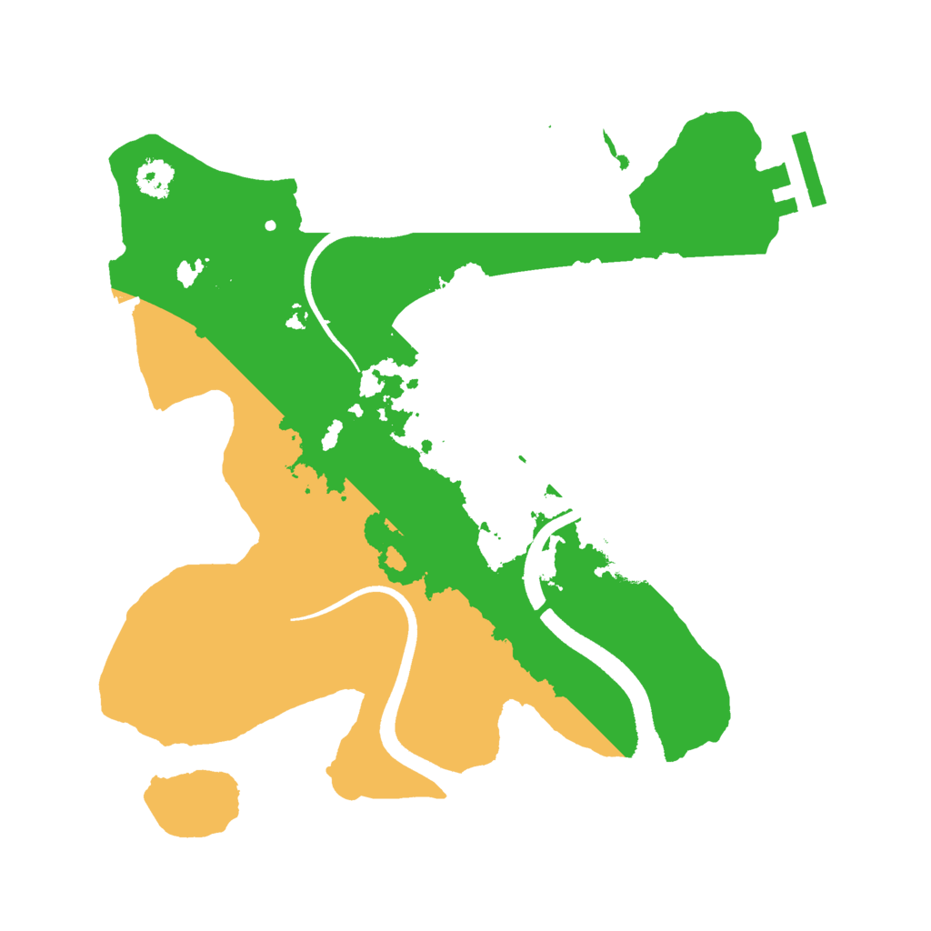 Biome Rust Map: Procedural Map, Size: 2500, Seed: 821617307