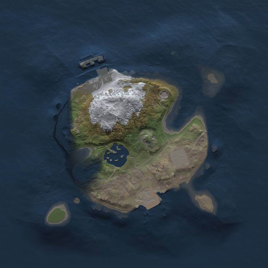 Rust Map: Procedural Map, Size: 1742, Seed: 2091719469, 3 Monuments