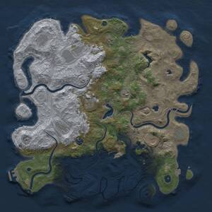 Thumbnail Rust Map: Procedural Map, Size: 4500, Seed: 1890479006, 17 Monuments