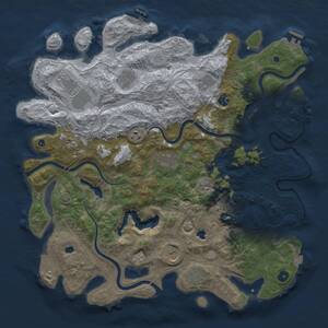 Thumbnail Rust Map: Procedural Map, Size: 4500, Seed: 1517273668, 17 Monuments