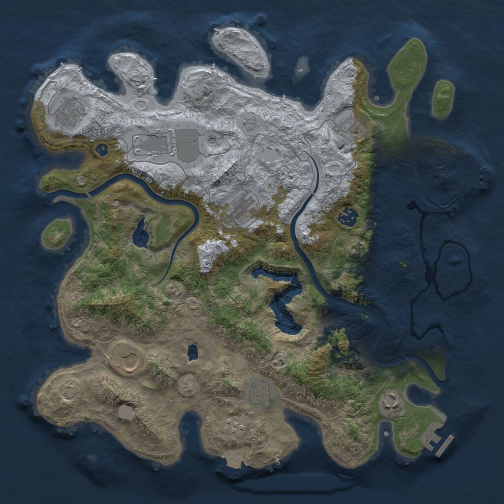 Rust Map: Procedural Map, Size: 4000, Seed: 94147732, 15 Monuments