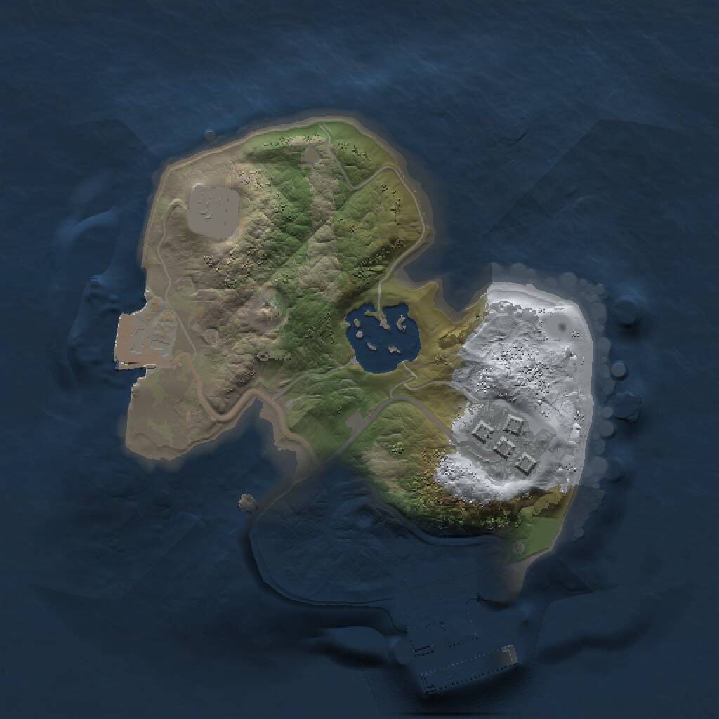 Rust Map: Procedural Map, Size: 1500, Seed: 1392530073, 4 Monuments