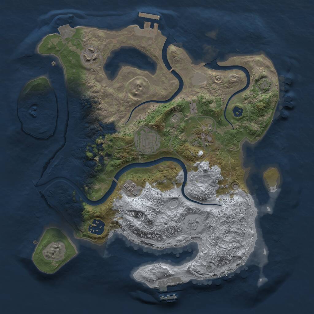 Rust Map: Procedural Map, Size: 2997, Seed: 49997, 11 Monuments