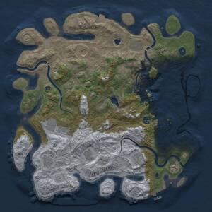 Thumbnail Rust Map: Procedural Map, Size: 4300, Seed: 398634, 16 Monuments