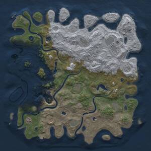 Thumbnail Rust Map: Procedural Map, Size: 4500, Seed: 1700905372, 16 Monuments