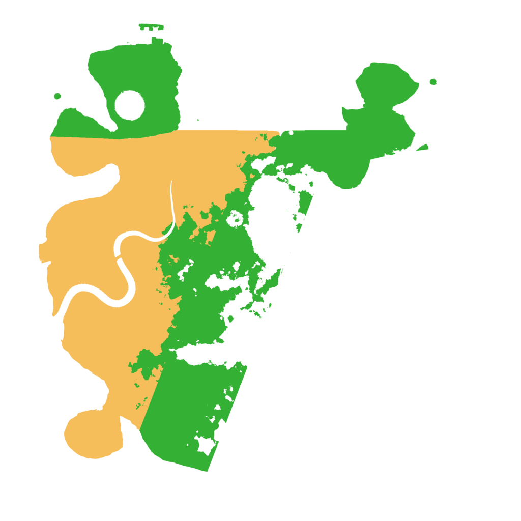 Biome Rust Map: Procedural Map, Size: 3200, Seed: 35325