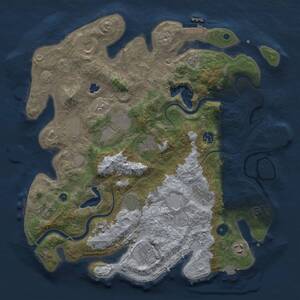 Thumbnail Rust Map: Procedural Map, Size: 4000, Seed: 2028779442, 17 Monuments