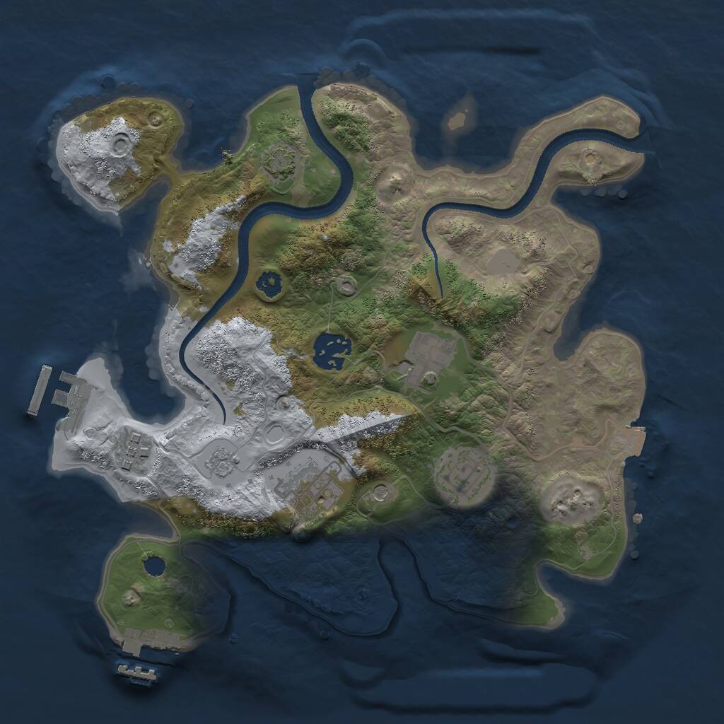 Rust Map: Procedural Map, Size: 2850, Seed: 50001, 11 Monuments