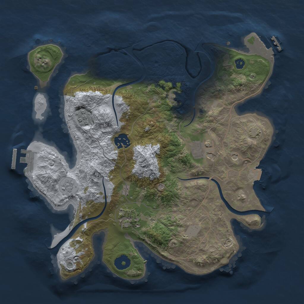 Rust Map: Procedural Map, Size: 3000, Seed: 138162231, 10 Monuments