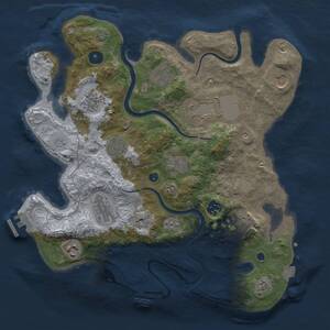 Thumbnail Rust Map: Procedural Map, Size: 3500, Seed: 876816796, 17 Monuments