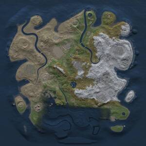 Thumbnail Rust Map: Procedural Map, Size: 3500, Seed: 1991890321, 15 Monuments
