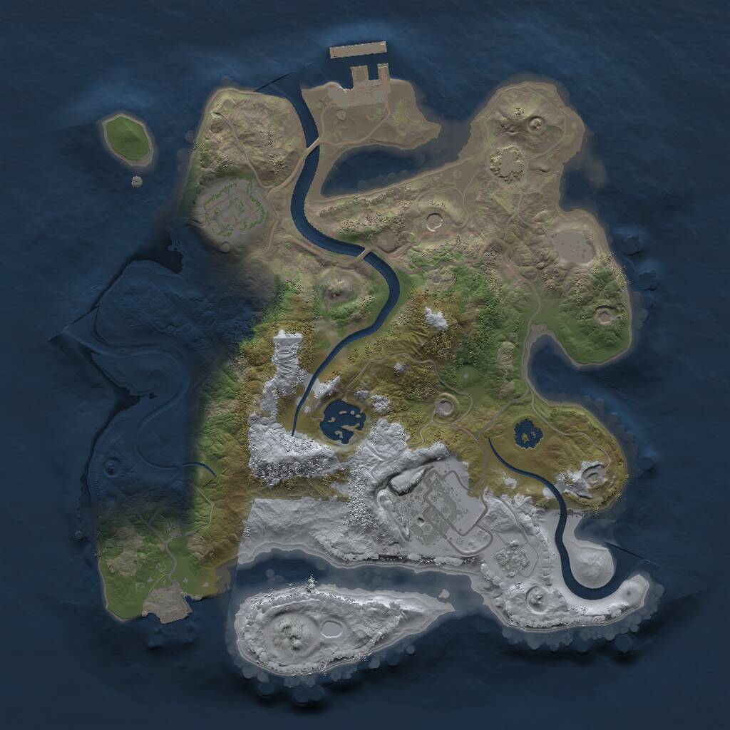 Rust Map: Procedural Map, Size: 2600, Seed: 2019759957, 8 Monuments