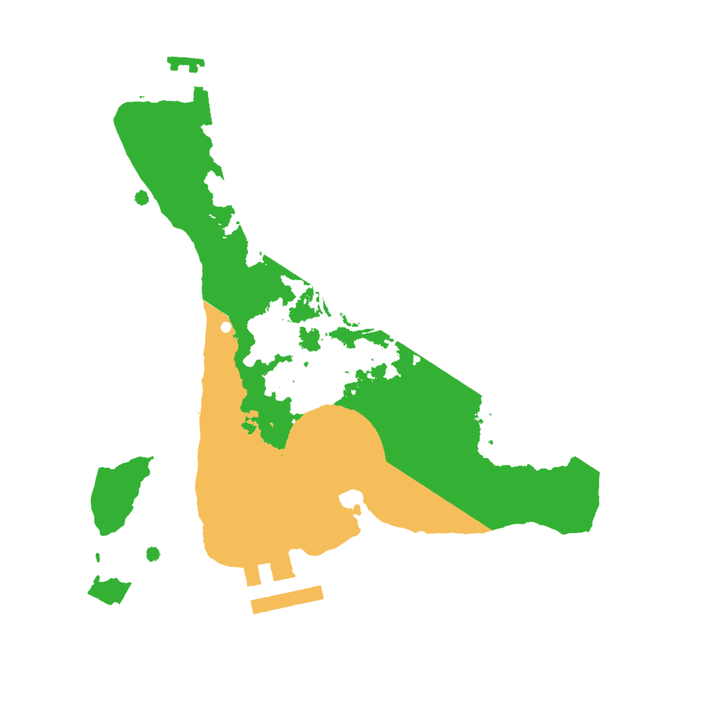 Biome Rust Map: Procedural Map, Size: 2000, Seed: 17778