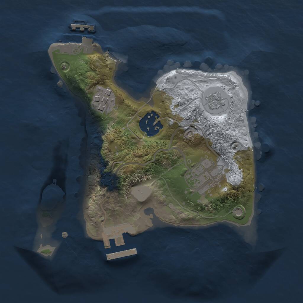 Rust Map: Procedural Map, Size: 2000, Seed: 17778, 7 Monuments
