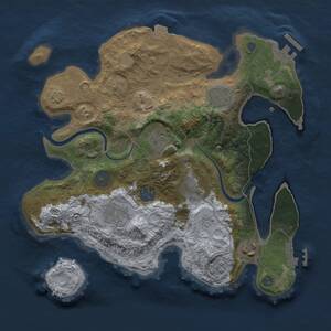 Thumbnail Rust Map: Procedural Map, Size: 3000, Seed: 1717531225, 15 Monuments