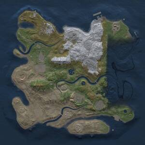 Thumbnail Rust Map: Procedural Map, Size: 3500, Seed: 502896534, 16 Monuments