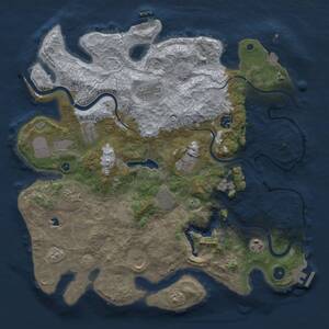 Thumbnail Rust Map: Procedural Map, Size: 4000, Seed: 49852, 16 Monuments