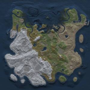 Thumbnail Rust Map: Procedural Map, Size: 4000, Seed: 72153689, 15 Monuments