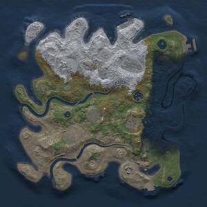 Thumbnail Rust Map: Procedural Map, Size: 3333, Seed: 24042026, 14 Monuments
